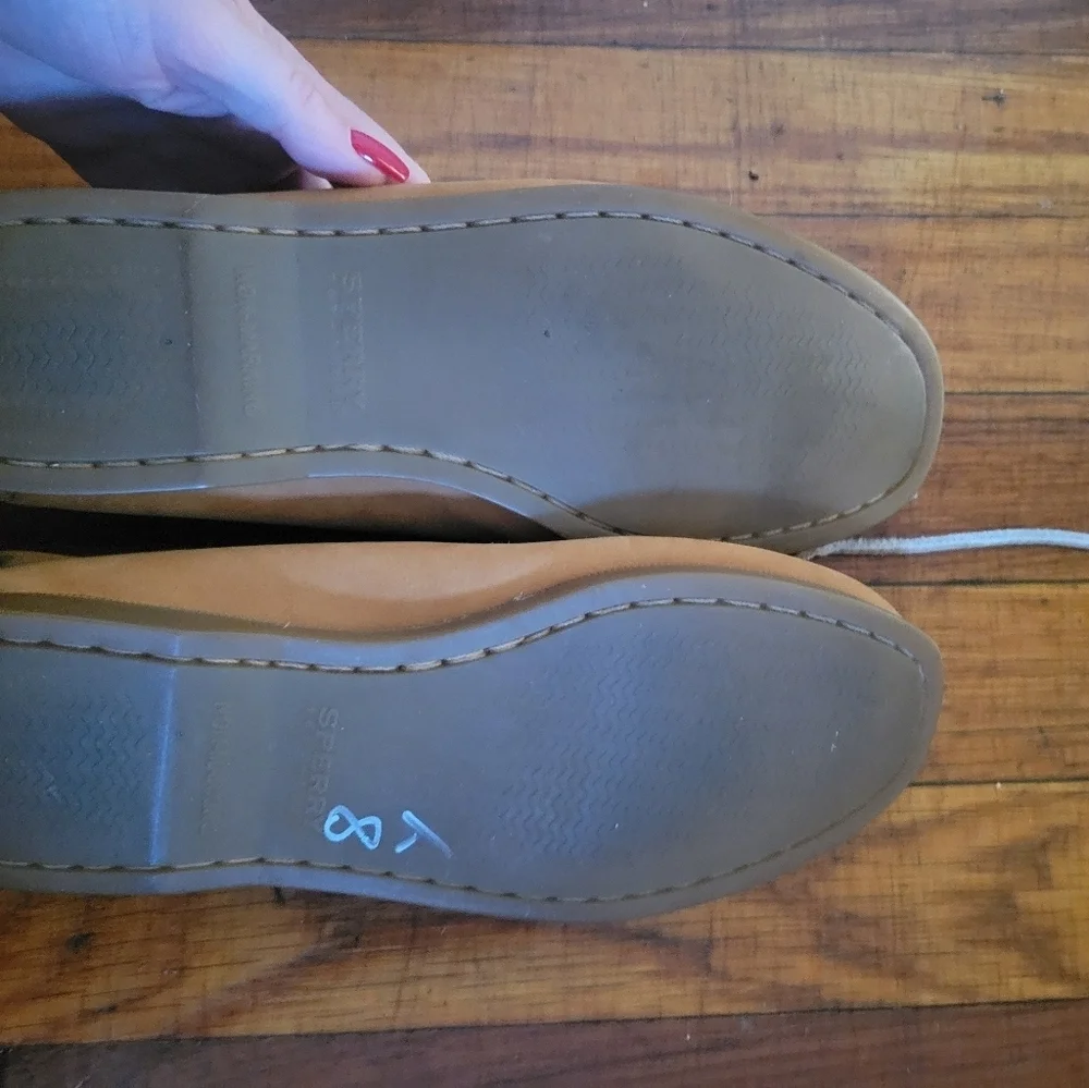 Sperry Authentic Original Leather Boat Shoes Tan Size 9